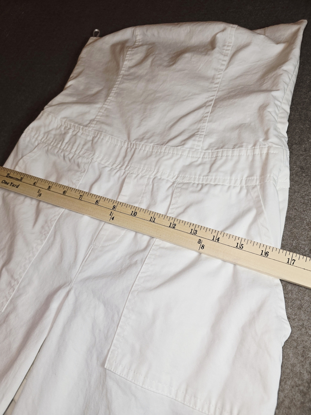 Zara White Strapless Wide-Leg Cargo Jumpsuit Womens Med - Picture 12 of 16